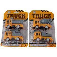 Set de 4 Carros de Construcción – Maquinaria Amarilla de Juguete para Niños *2