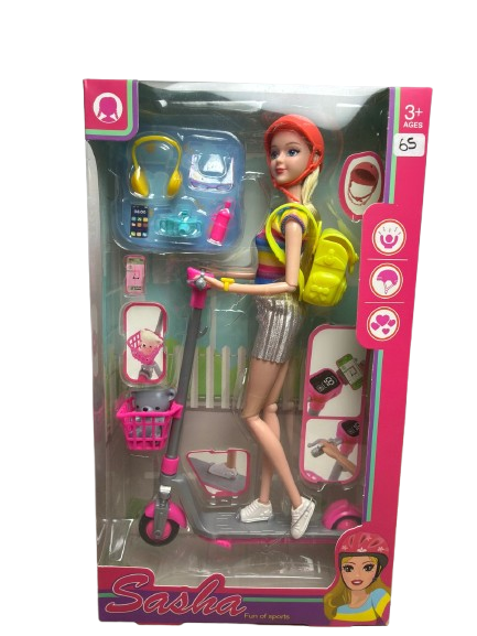 Barbie en Scooter