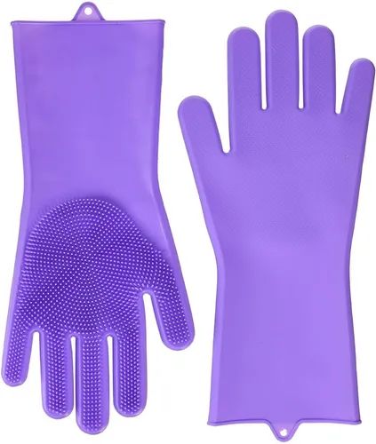 Guantes de silicona multiuso | Lavar mascotas y lavar loza fácil