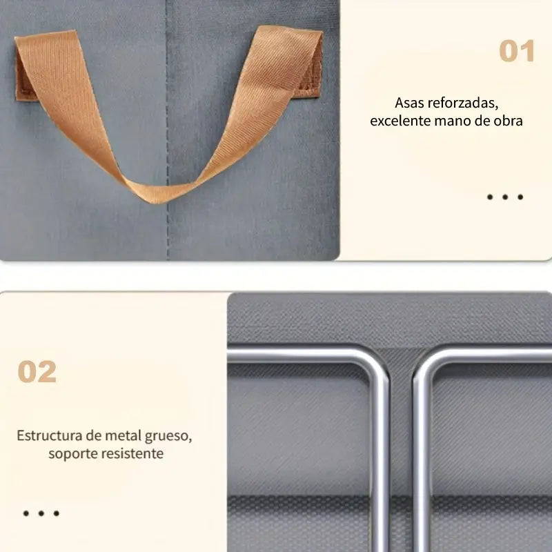 Cajas de Almacenamiento Plegables con Marco Metálico