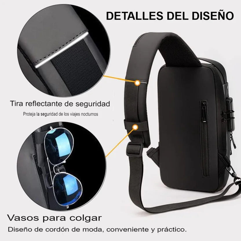 Morral Antirrobo Impermeable con Puerto USB